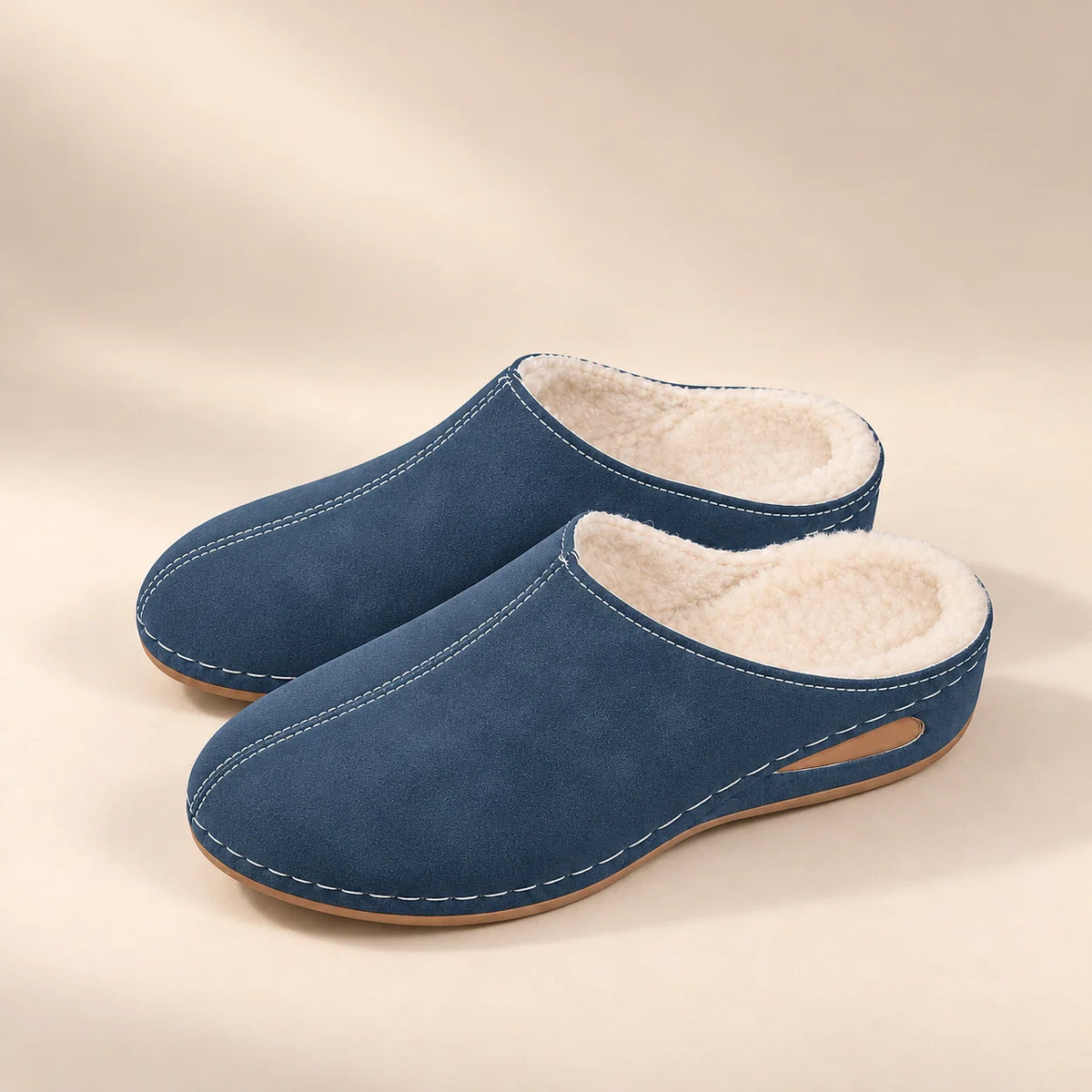 Indoor Slippers Plush Lined Cushioned Arch Support