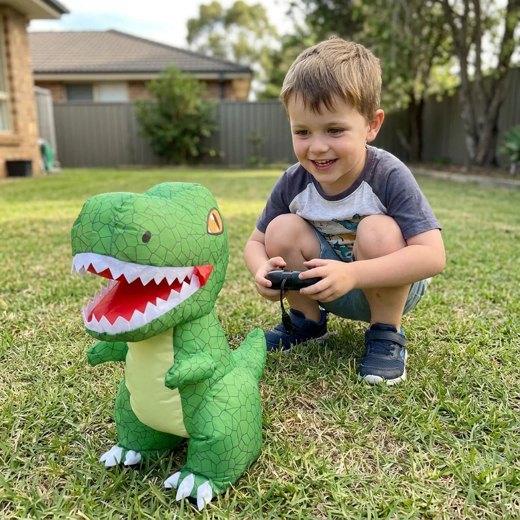 Inflatable Dinosaur Remote-Controlled Includes Air Pump Indoor & Outdoor