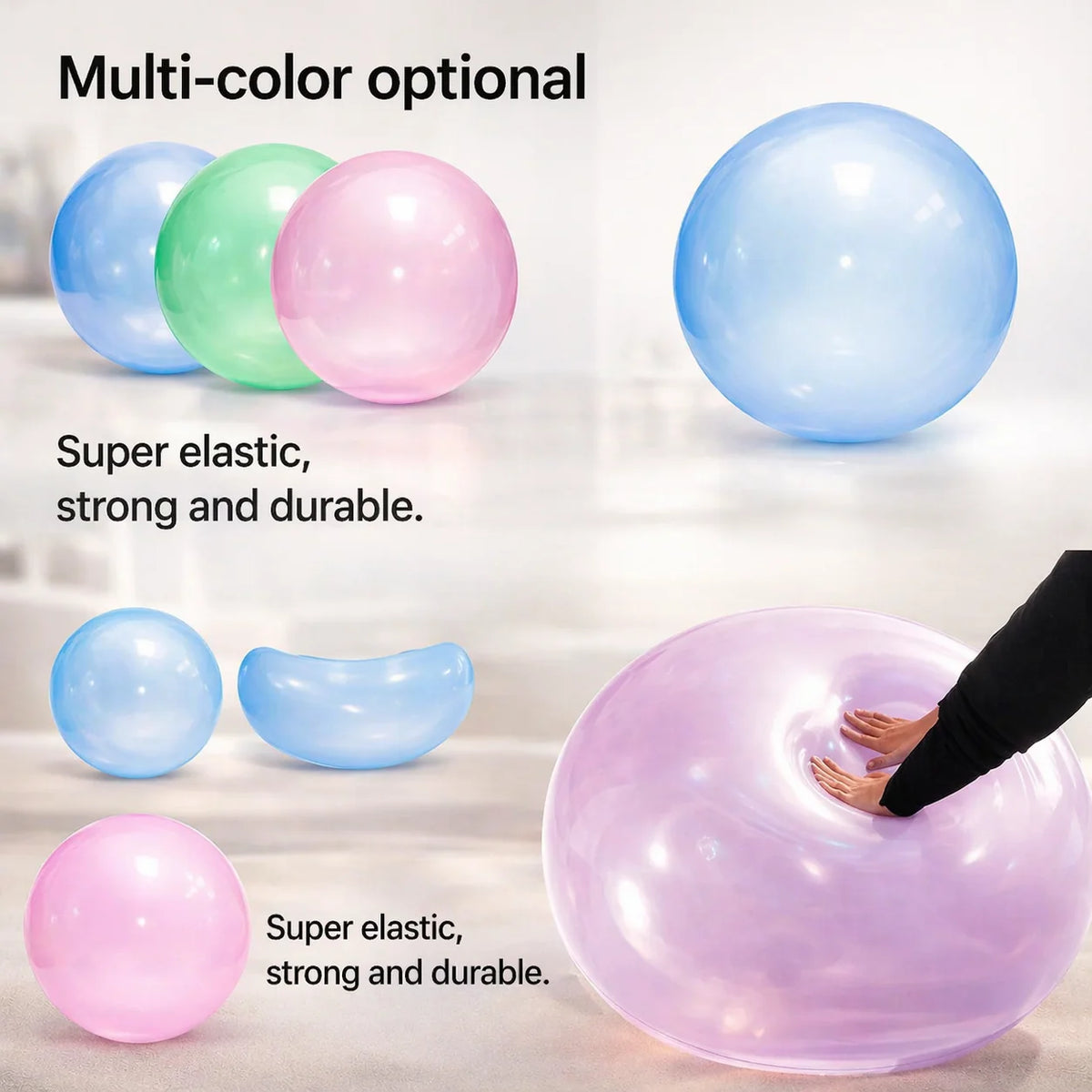 Inflatable Play Ball Tear-Resistant Self-Sealing Valve