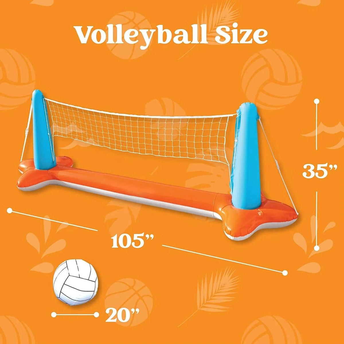 Inflatable Pool Net 2-in-1 Volleyball & Basketball