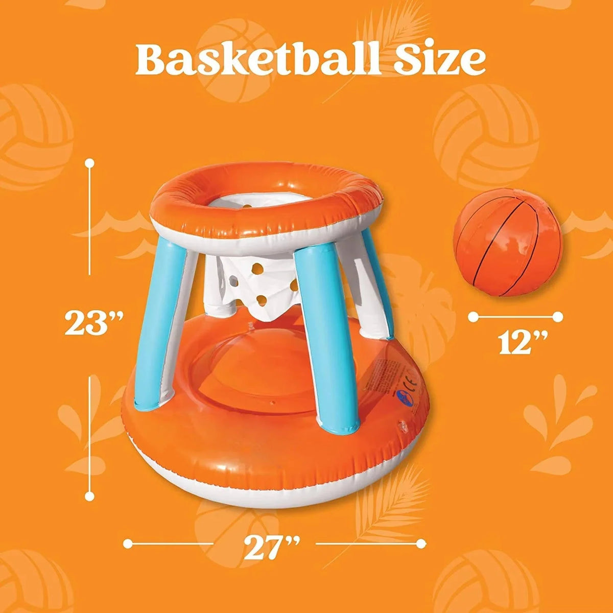 Inflatable Pool Net 2-in-1 Volleyball & Basketball