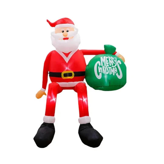 Inflatable Santa 8-Foot LED Weather-Resistant Quick-Inflate