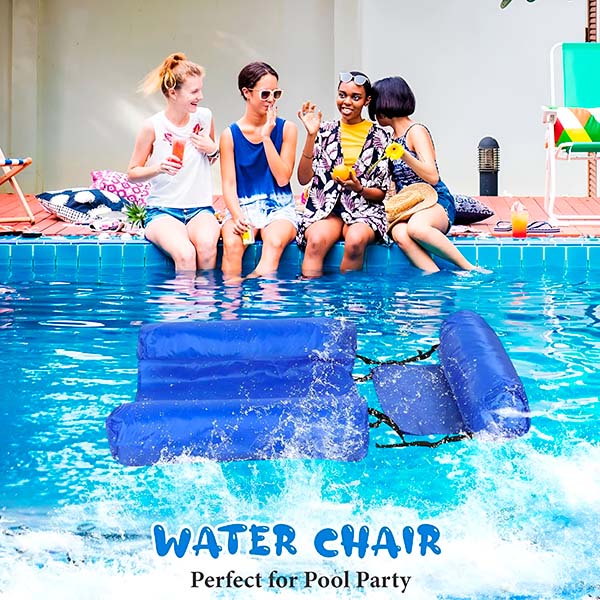 Inflatable Swimming Chair Ergonomic Backrest & Armrests Quick Inflate