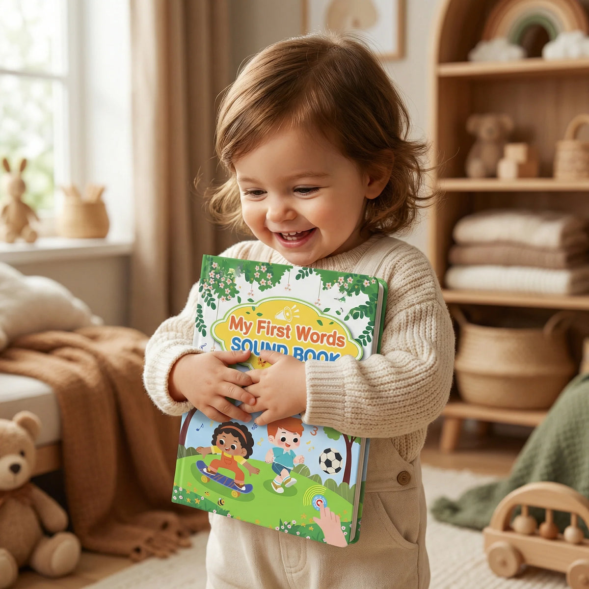 Interactive Sound Book Large Audio Buttons Durable Pages
