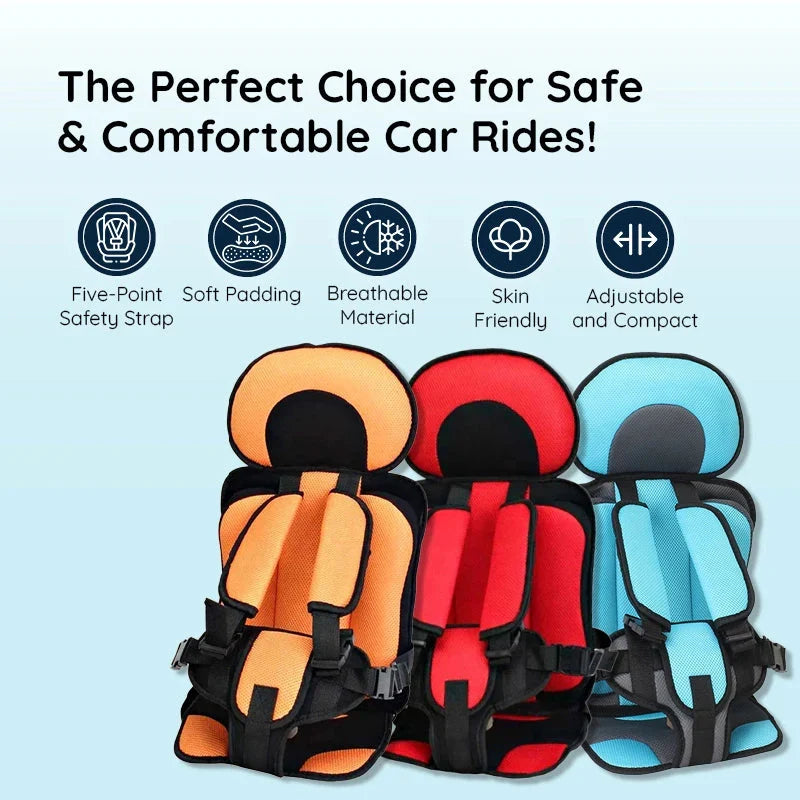 Kids Car Seat Cushion Breathable Mesh Non-Slip Base