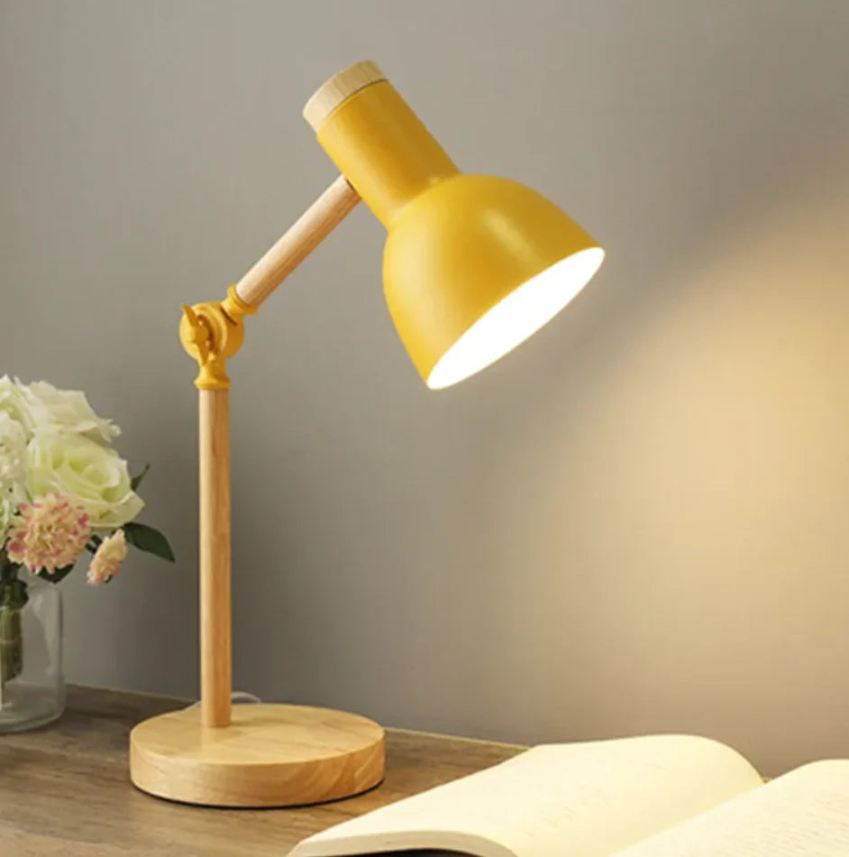 Kids Desk Lamp Adjustable & Foldable Wooden Base