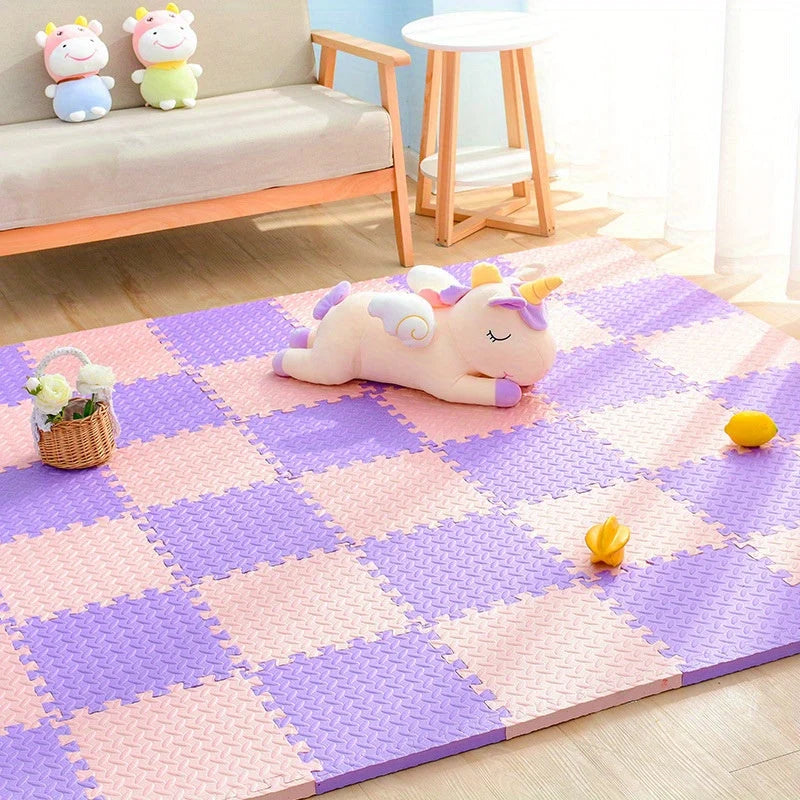 Kids Play Mat Padded Interlocking Snap-Together & Expandable
