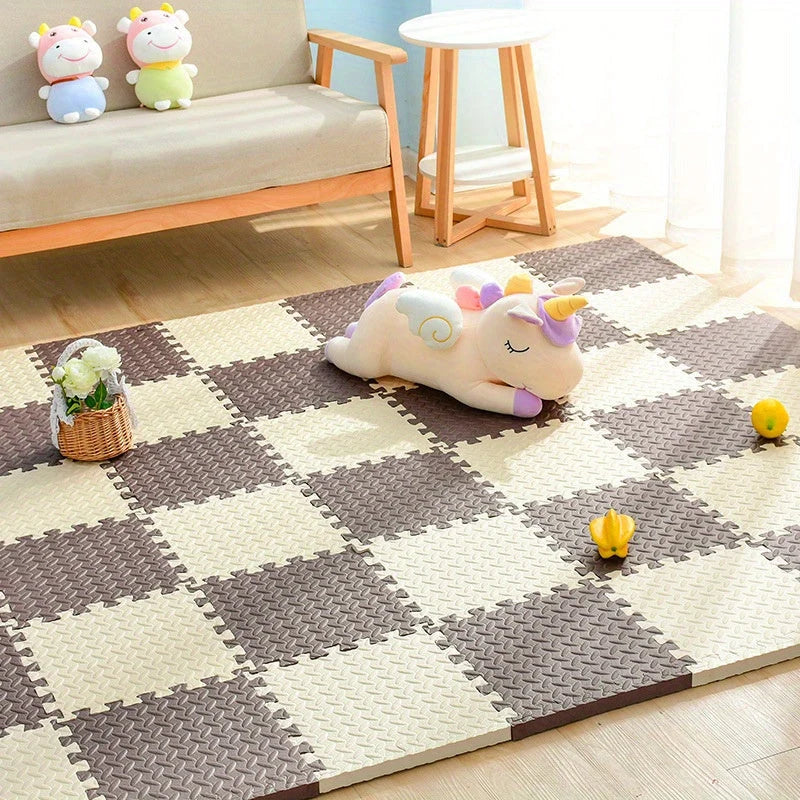 Kids Play Mat Padded Interlocking Snap-Together & Expandable