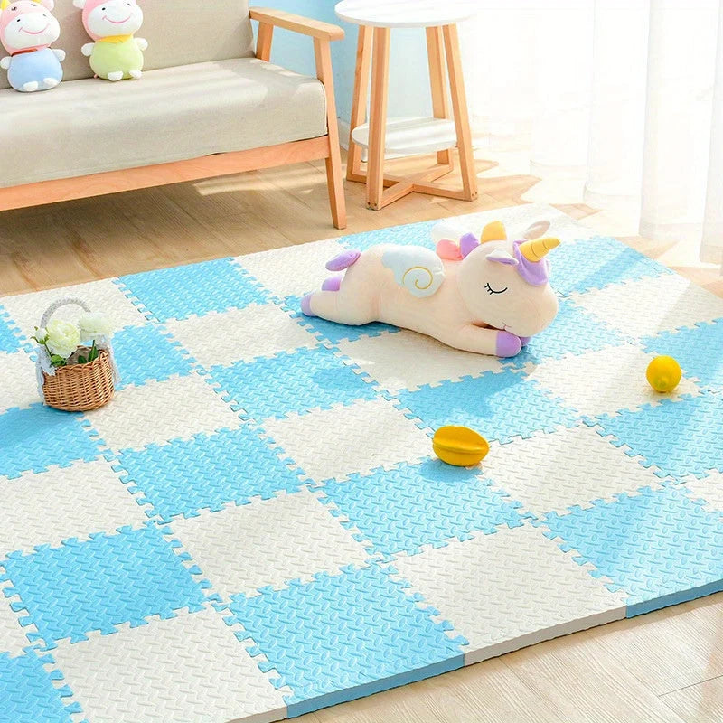 Kids Play Mat Padded Interlocking Snap-Together & Expandable