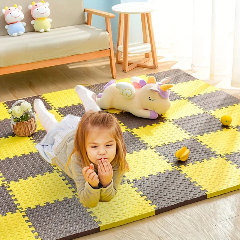 Kids Play Mat Padded Interlocking Snap-Together & Expandable