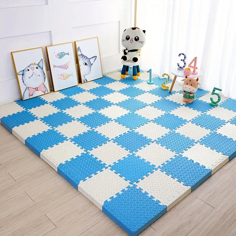 Kids Play Mat Padded Interlocking Snap-Together & Expandable
