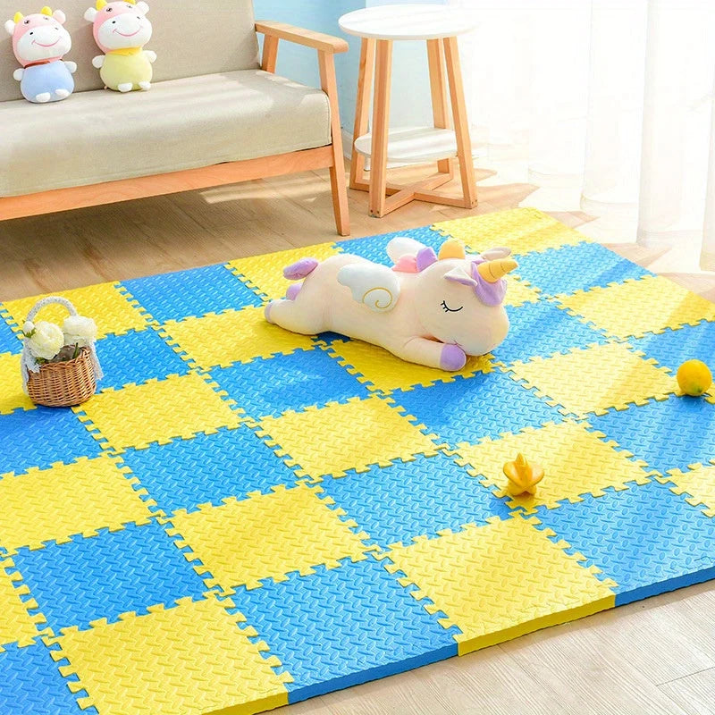 Kids Play Mat Padded Interlocking Snap-Together & Expandable