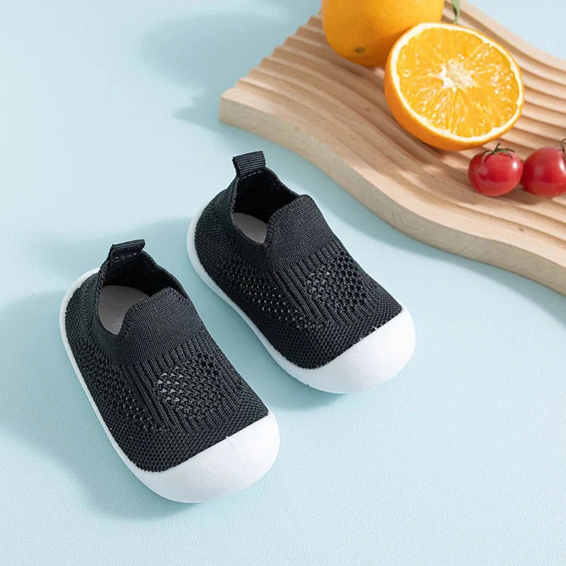 Kids Socks Rubberized Grip Sole Breathable Slip-On