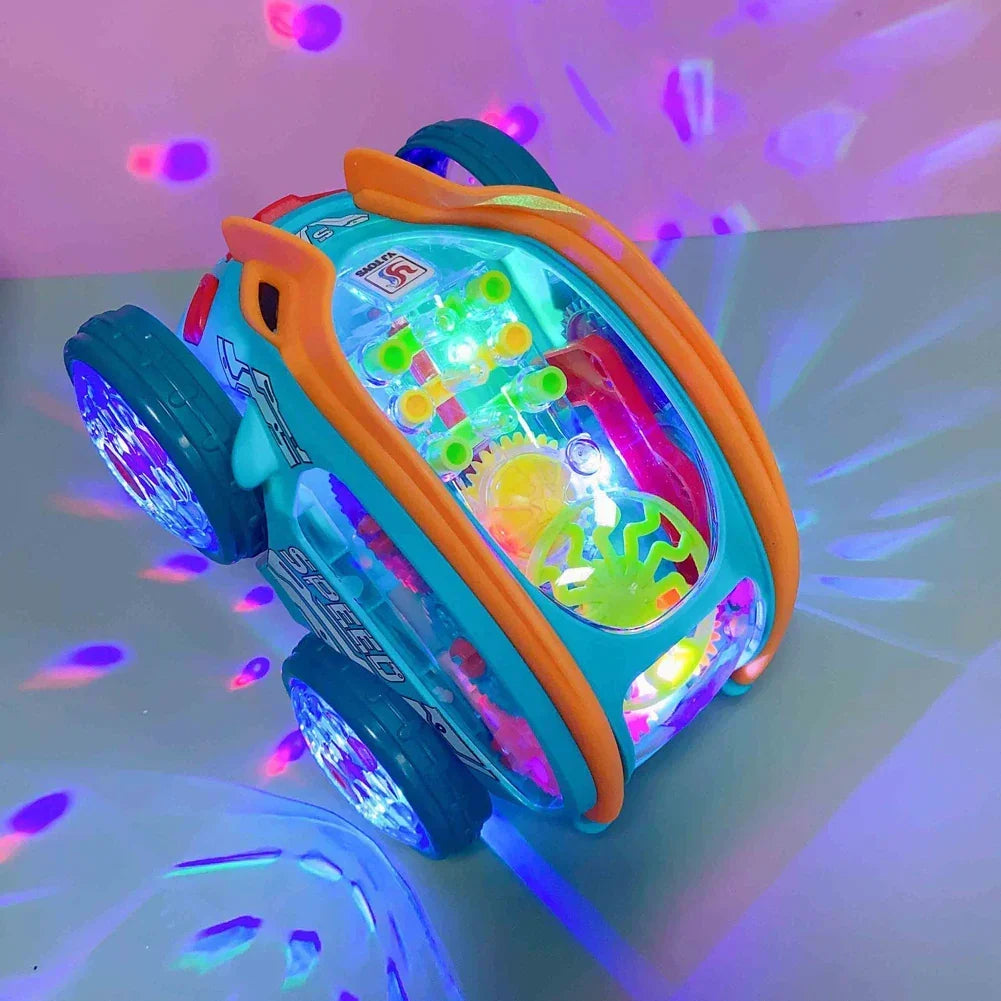 Kids Stunt Car 360-Degree Flips Rechargeable Multicolor LED