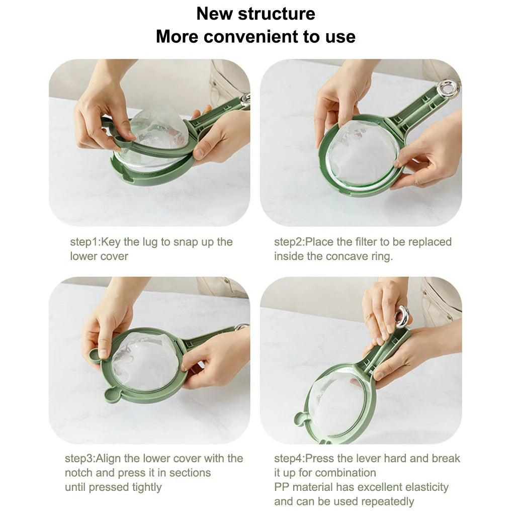 Kitchen Strainer Quick-Swap Fine & Coarse Mesh