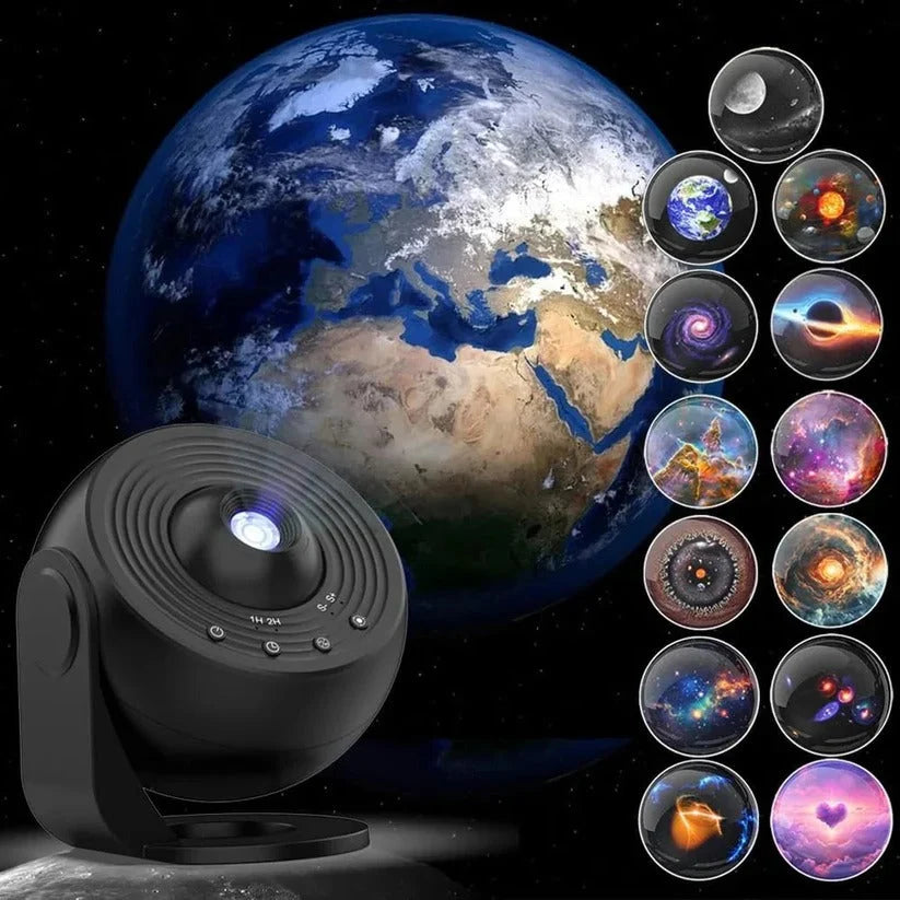 LED Film Disc Projector 13 Space Discs Silent Rotation