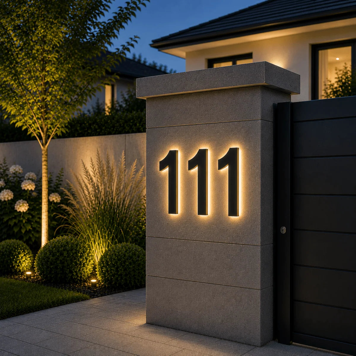 LED House Number Stainless Steel IP68 Waterproof Customizable