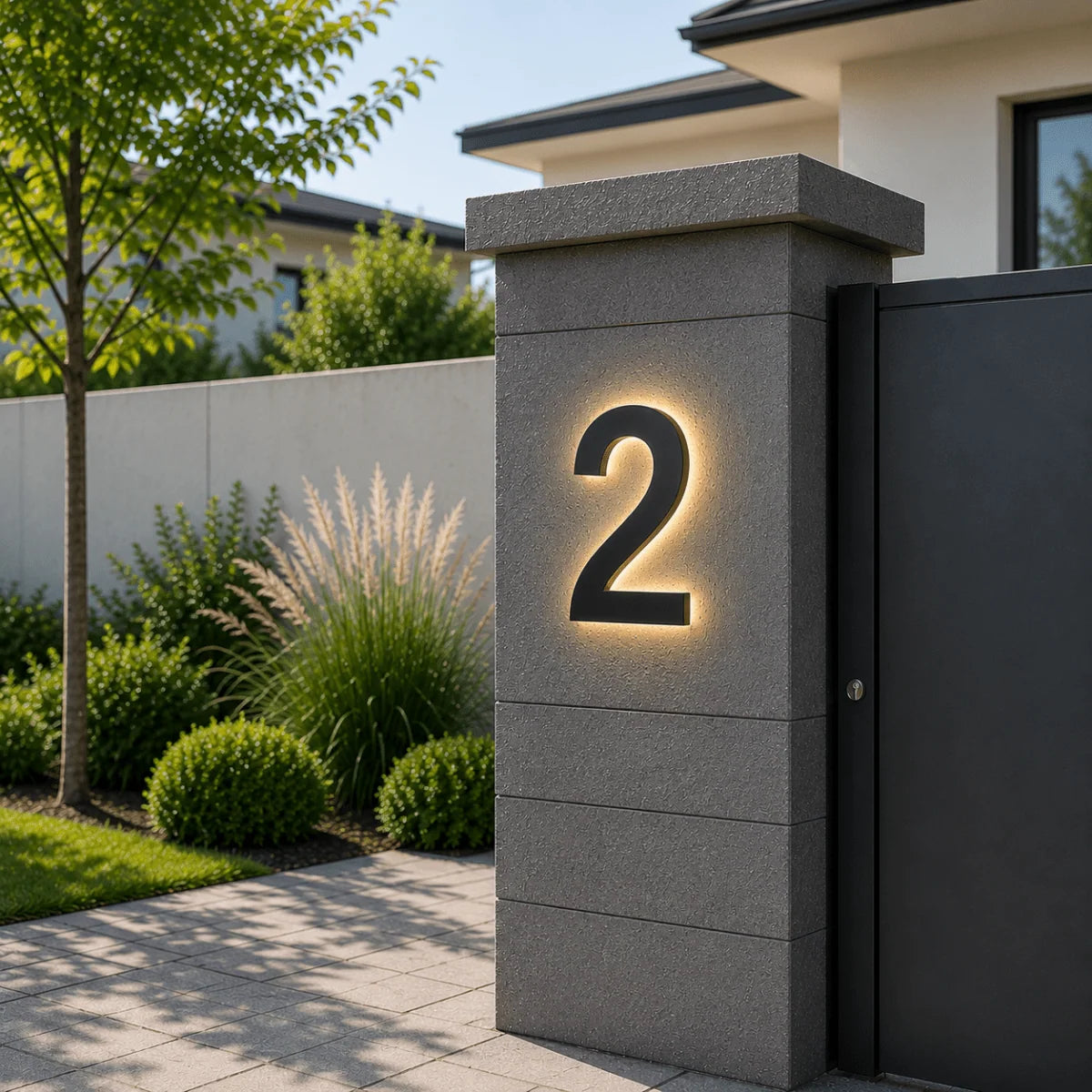 LED House Number Stainless Steel IP68 Waterproof Customizable