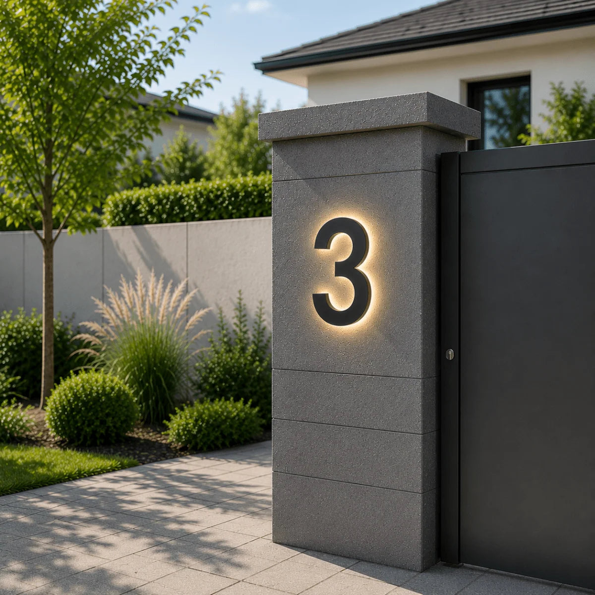 LED House Number Stainless Steel IP68 Waterproof Customizable