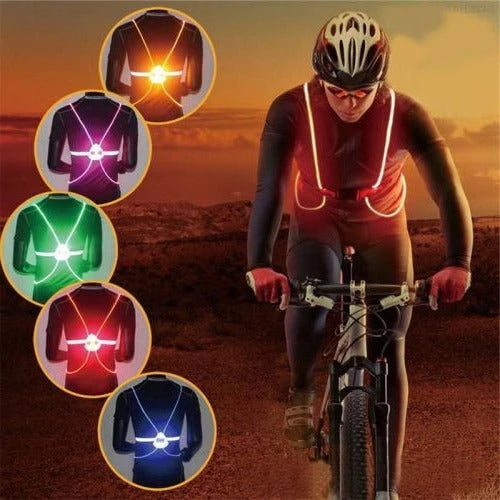 LED Safety Vest 360° Illumination Adjustable Fit & Weather-Resistant