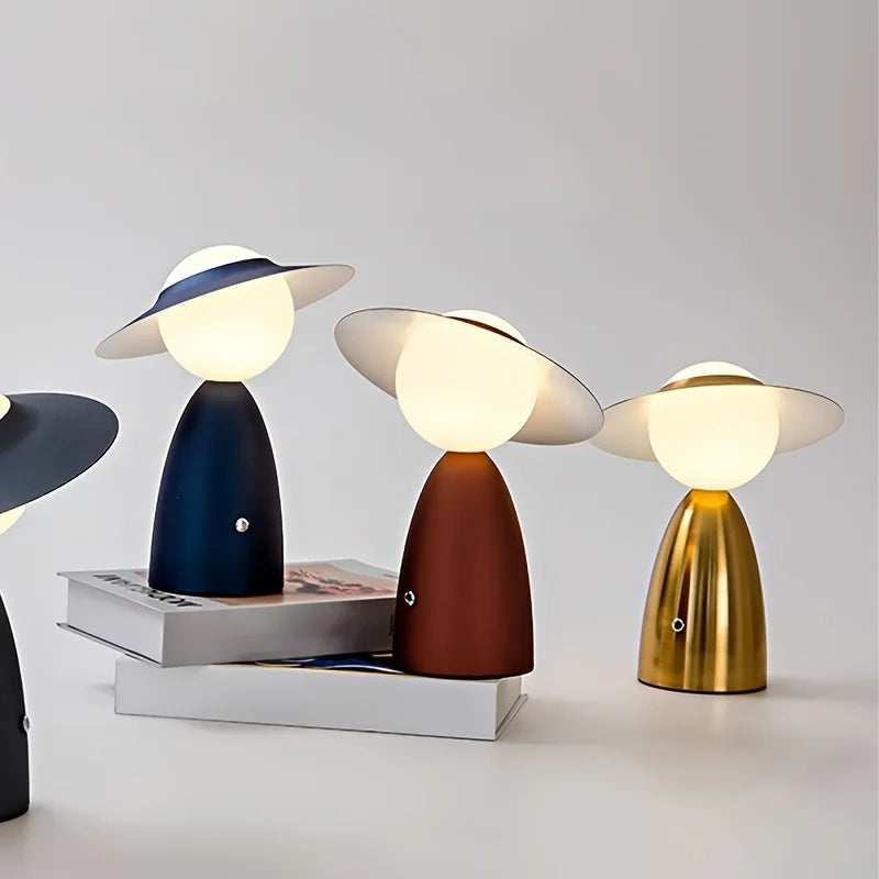 LED Table Lamp Touch Control & Built-In Charger