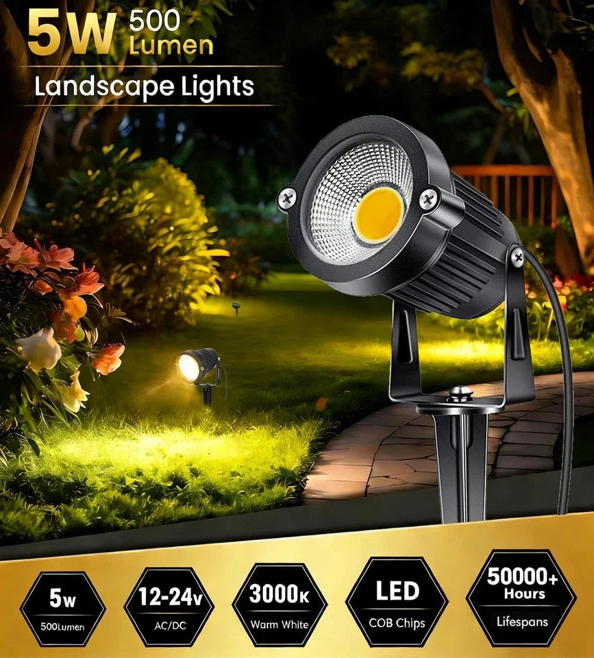 Landscape Spotlights 10-Pack Adjustable Weatherproof IP65