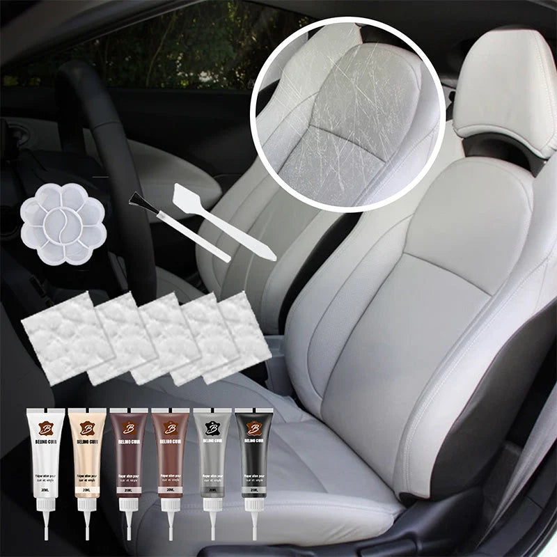 Leather Repair Kit 6-Color Paste Brush & Spatula Water-Resistant