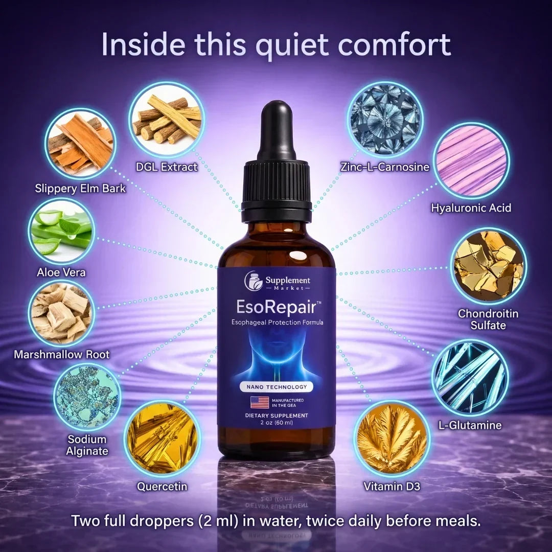 Liquid Dietary Supplement Throat & Stomach Lining Support