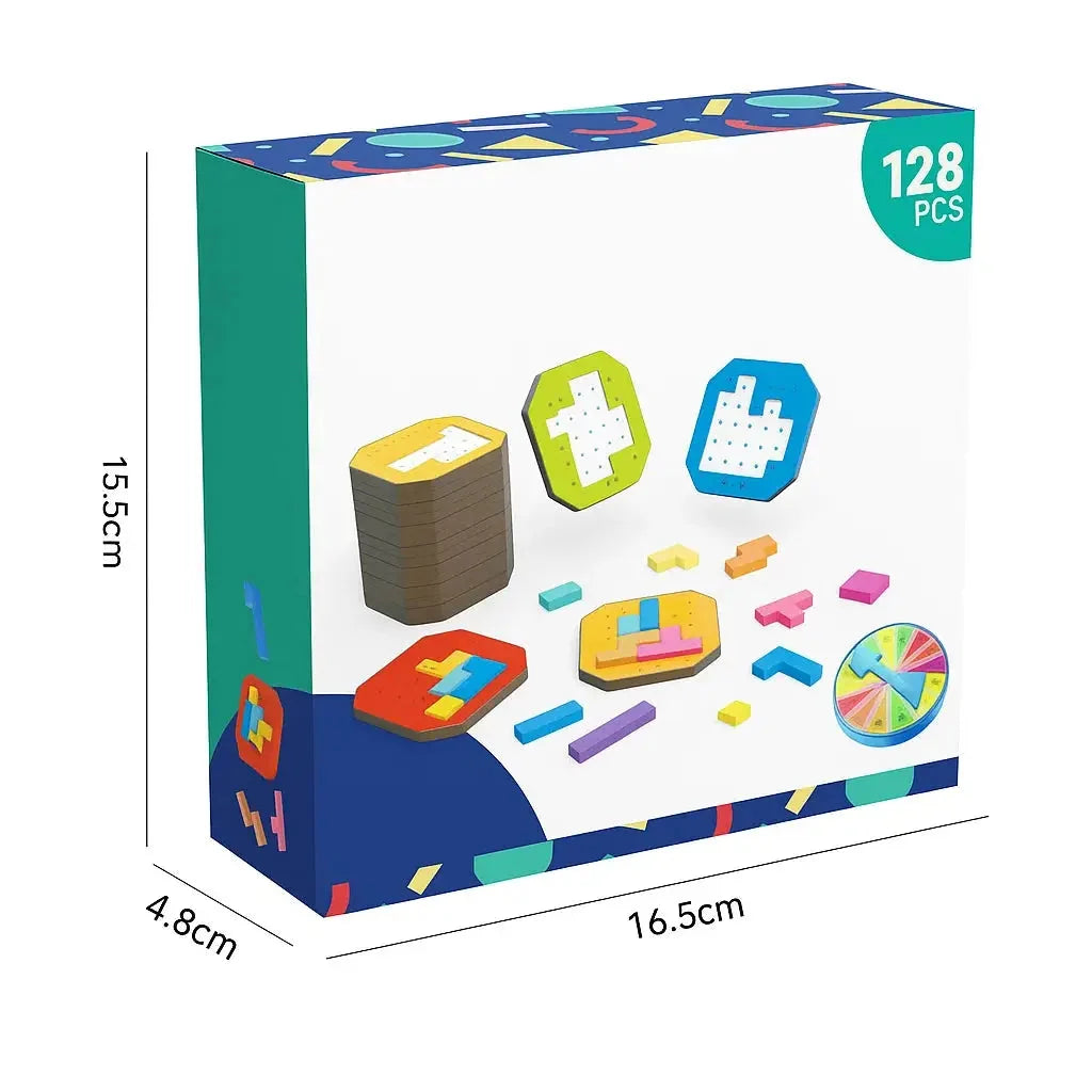Logic Puzzle Game 108 Building Blocks 20 Task Cards