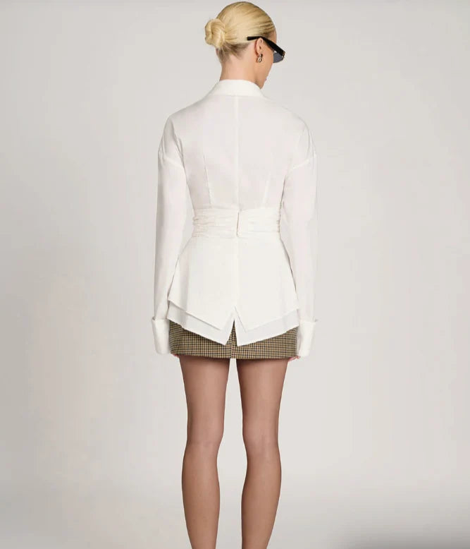 Long Sleeve Shirt Draped Waist Lightweight & Breathable