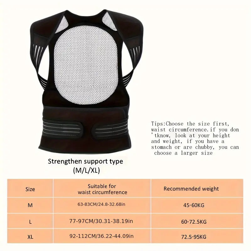 Lower Back Brace Adjustable Infrared Heat & 108 Magnets