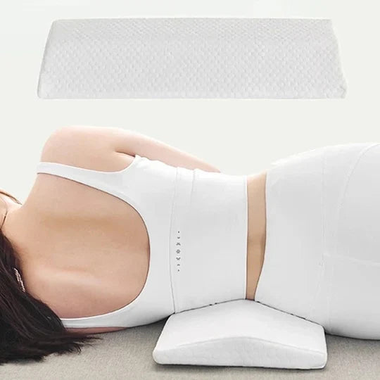 Lumbar Support Pillow Ergonomic Spine Alignment & Breathable Mesh
