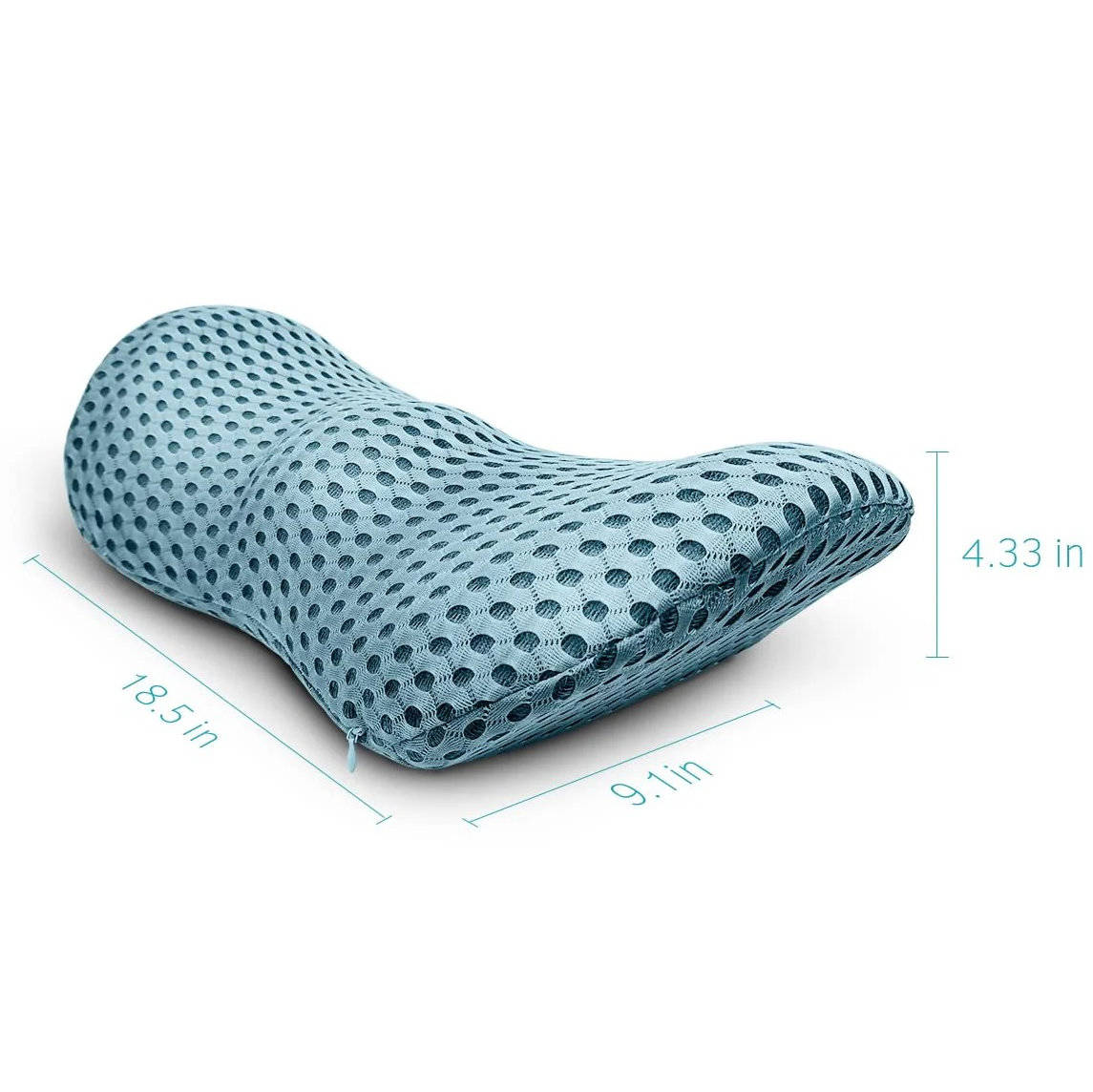 Lumbar Support Pillow Memory Foam Tailbone Relief Breathable Mesh