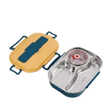 Lunch Box Insulated Multi-Compartment Snap-Lock Lid