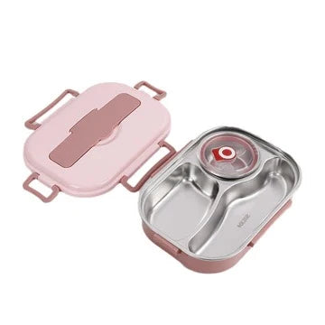 Lunch Box Insulated Multi-Compartment Snap-Lock Lid
