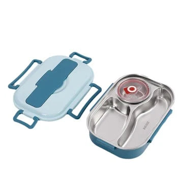 Lunch Box Insulated Multi-Compartment Snap-Lock Lid