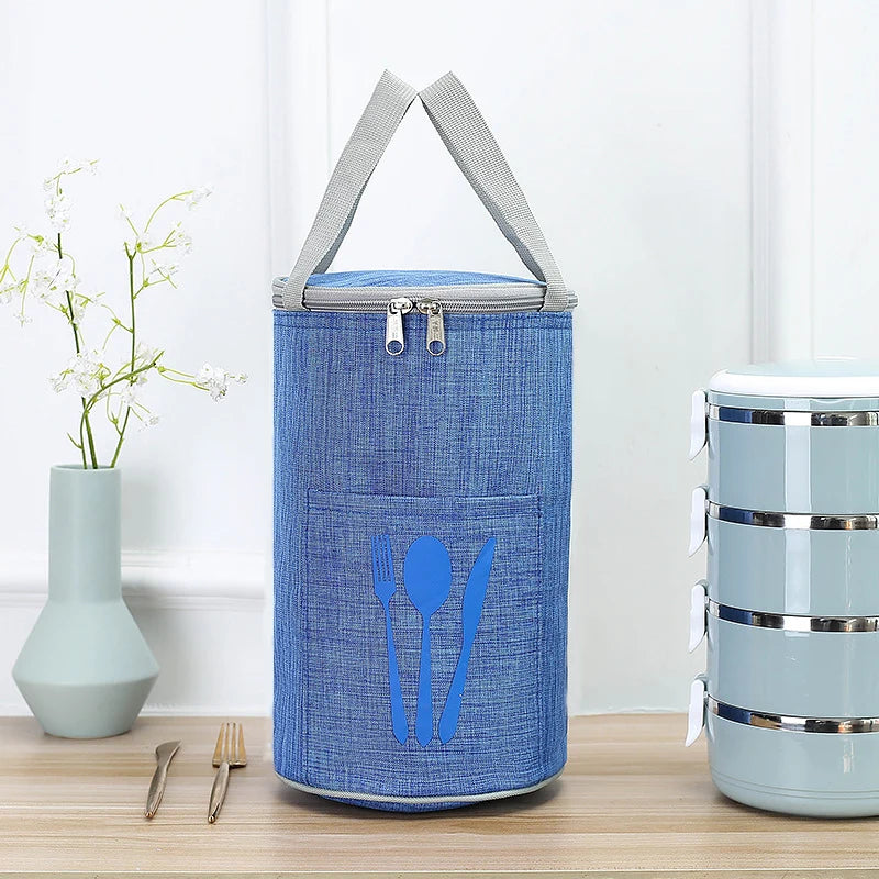 Lunch Cooler Bag Insulated Water-Resistant Front Cutlery Pocket