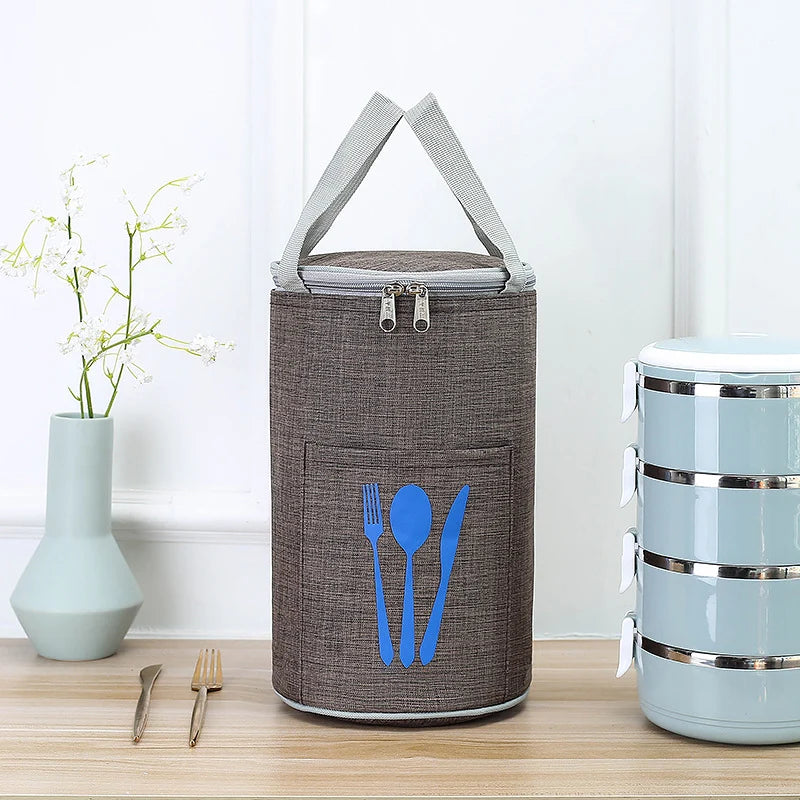 Lunch Cooler Bag Insulated Water-Resistant Front Cutlery Pocket