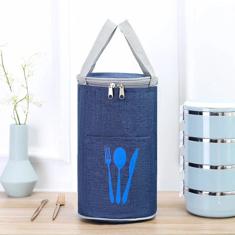 Lunch Cooler Bag Insulated Water-Resistant Front Cutlery Pocket