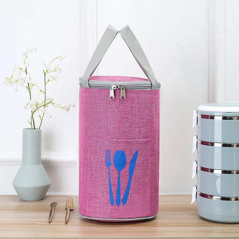 Lunch Cooler Bag Insulated Water-Resistant Front Cutlery Pocket