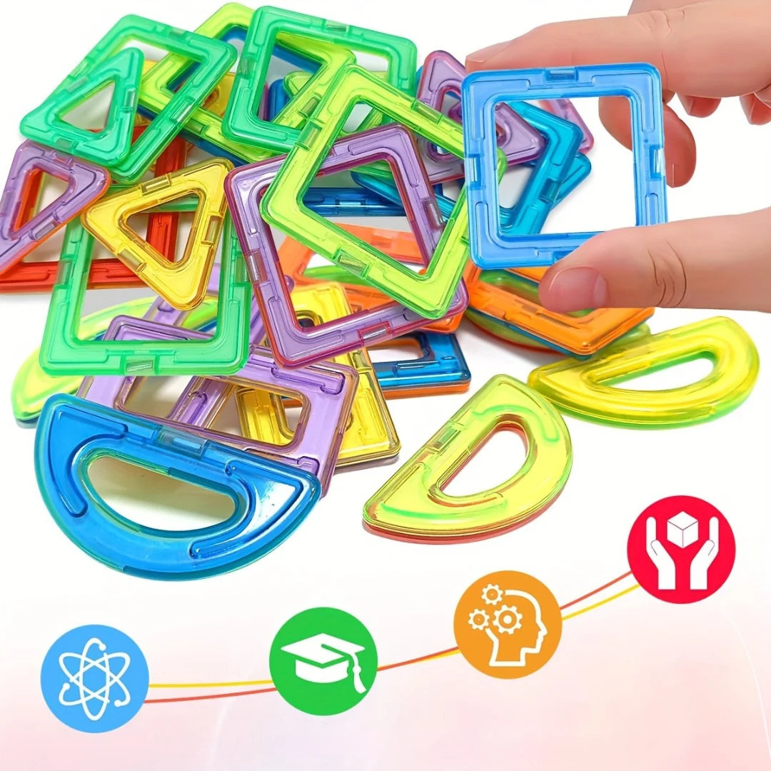 Magnetic Building Set Multicolored 48-68 Pieces