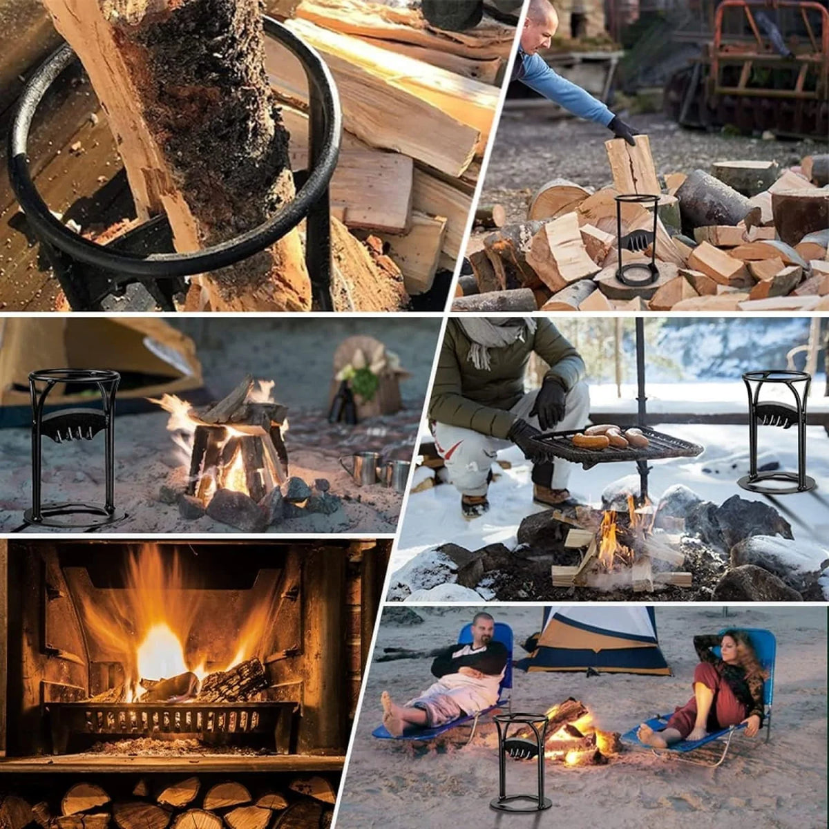 Manual Wood Splitter Cast Iron No Axe