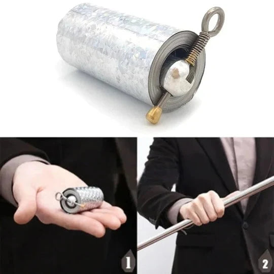 Martial Arts Staff Pocket Sized Balanced Silver