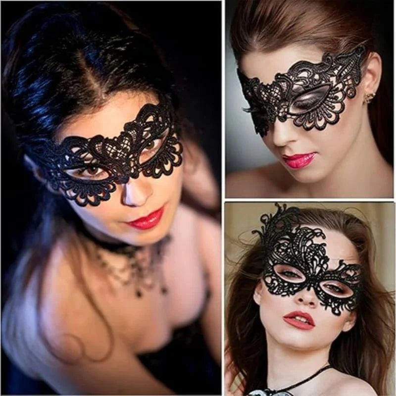 Masquerade Mask Lace Lightweight & Adjustable Satin Ribbons
