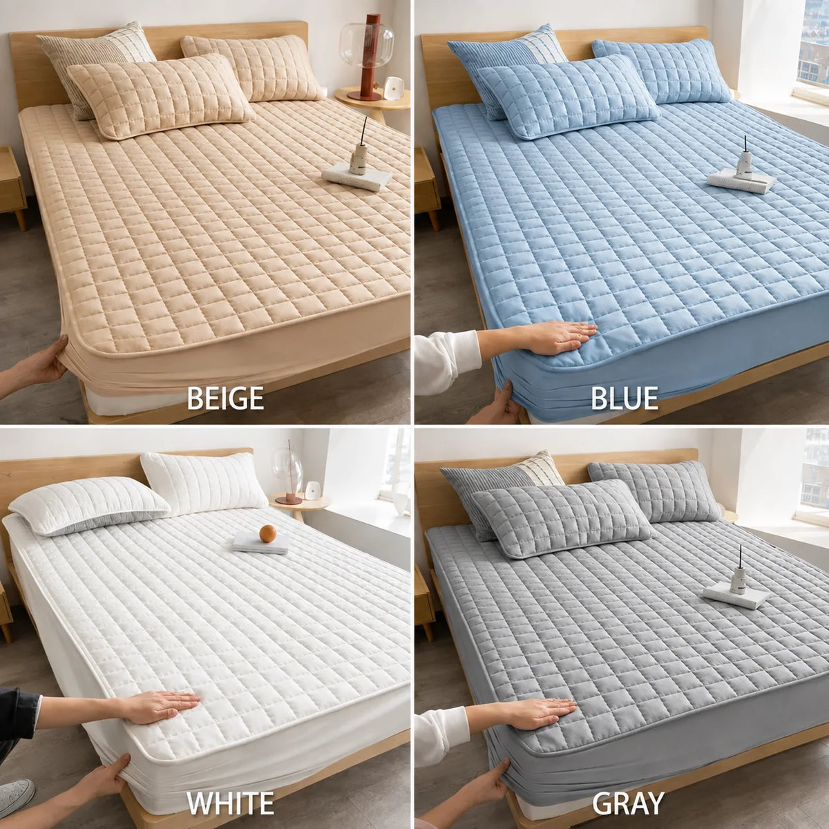 Mattress Protector Quilted Waterproof Fitted