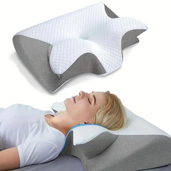 Memory Foam Pillow Ergonomic Butterfly Cervical Support