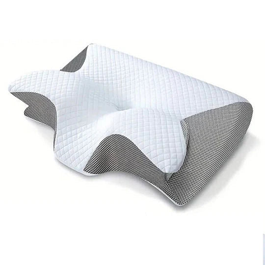 Memory Foam Pillow Ergonomic Butterfly Design Breathable Cover Neck Support
