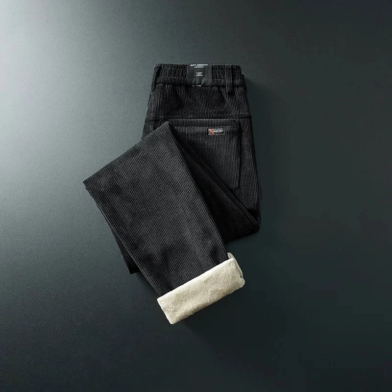 Men’s Corduroy Trousers Fleece-Lined Warmth