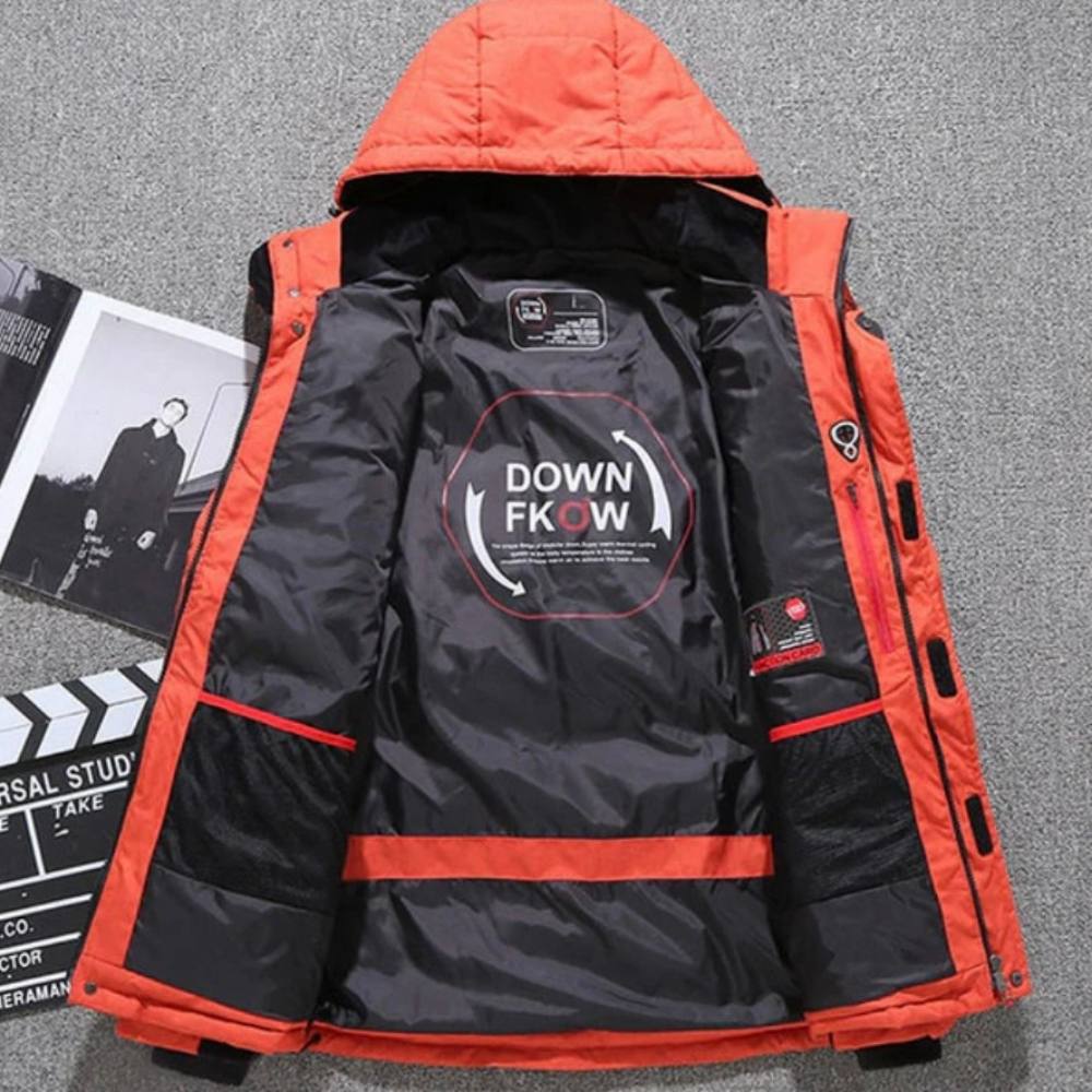 Men's Down Jacket Lightweight Duck Down Removable Hood