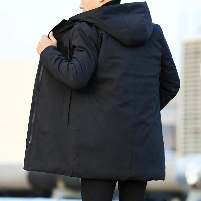Men's Parka Insulated Windproof & Water-Repellent Adjustable Fit